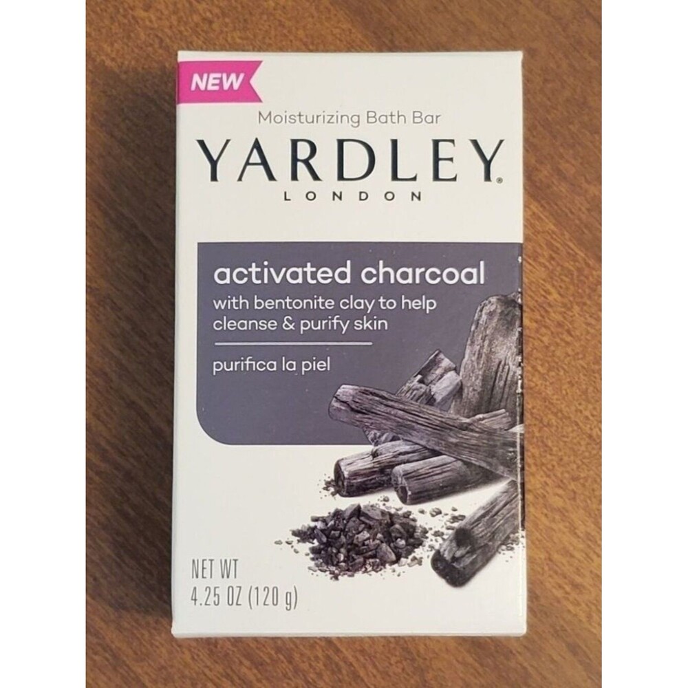 Yardley London Activated Charcoal Moisturizing Bar Soap New 4.25 oz